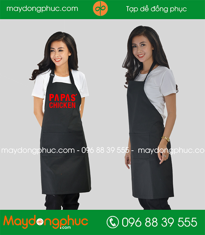 In tạp dề quán PaPas Chicken | In tap de
