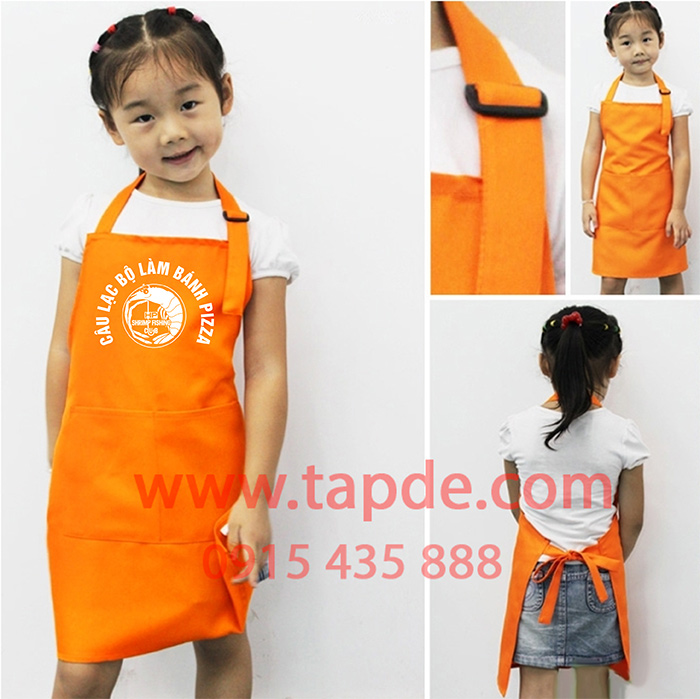 In tạp dề trẻ em CLB làm Pizza | In tap de