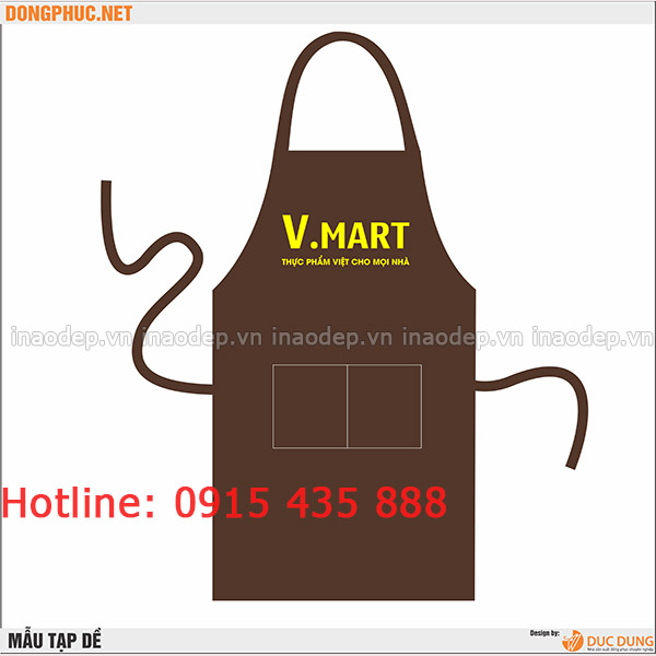 In tạp dề V.mart | In tap de