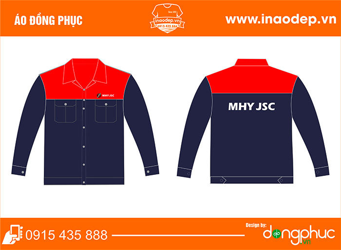 In áo bảo hộ đồng phục Công ty MHY JSC | In dong phuc bao ho