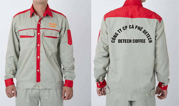 In đồng phục bảo hộ Công ty CP Cà phê Detech | In dong phuc bao ho