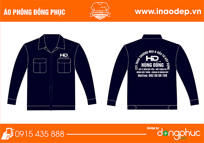 In áo bảo hộ Công ty TNHH thương mại & đầu tư xây dựng Hùng Dũng | In dong phuc bao ho