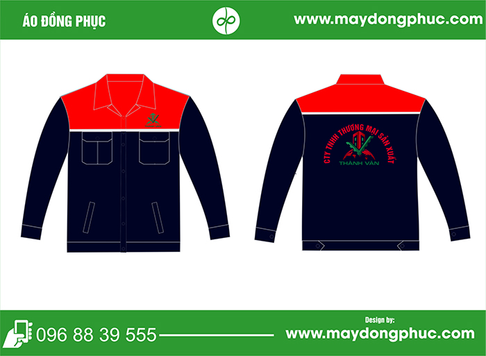 In áo bảo hộ Công ty TNHH Thương mại sản xuất Thành Văn | In dong phuc bao ho