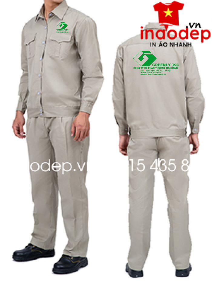 In đồng phục bảo hộ Công ty Cổ phần thương mại Xanh Greenly | In dong phuc bao ho