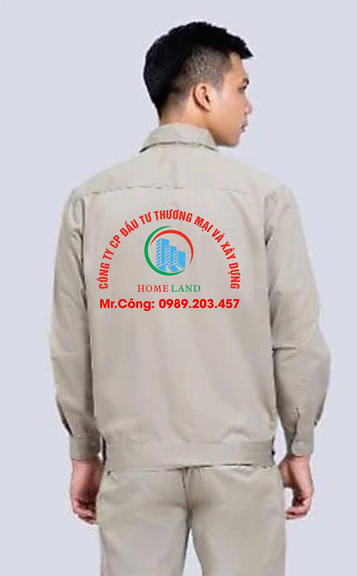 In đồng phục bảo hộ Công ty CP đầu tư thương mại và xây dựng Homeland | In dong phuc bao ho