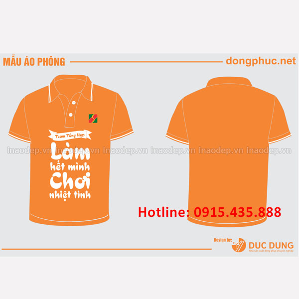 Áo công ty Việt Trì - Màu cam | Ao cong ty