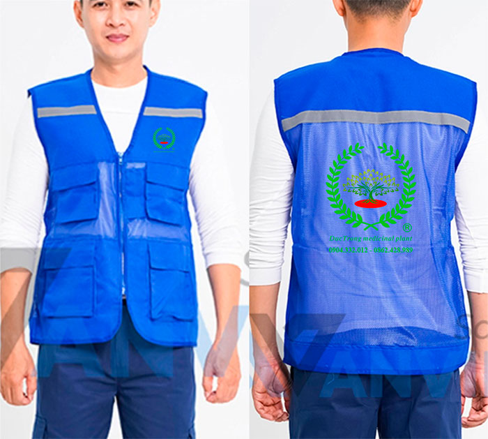 In áo gile Công ty Duc Trong medicinal plant | In ao gile dong phuc