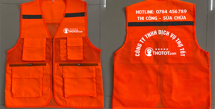 In áo gile Công ty TNHH Dịch vụ Thợ Tốt | In ao gile dong phuc