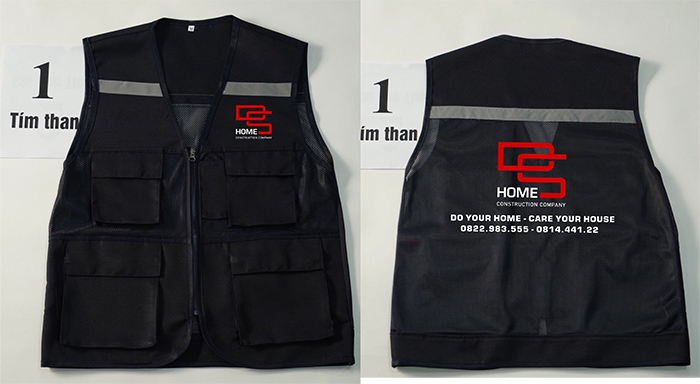In áo gile Công ty kiến trúc Home DS | In ao gile dong phuc