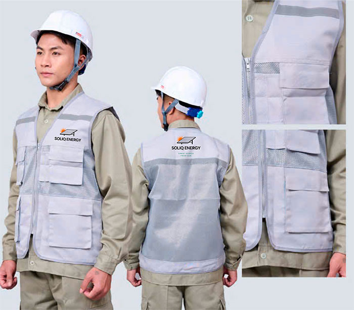 In áo gile SOLIQ Energy Smart Power From Sun | In ao gile dong phuc