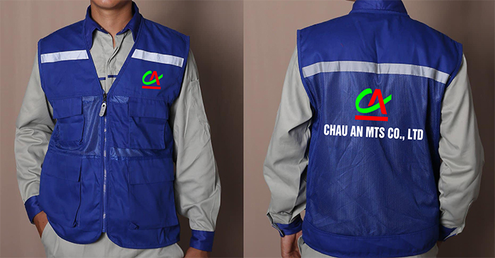 In áo gile Công ty Chau An MTS | In ao gile dong phuc