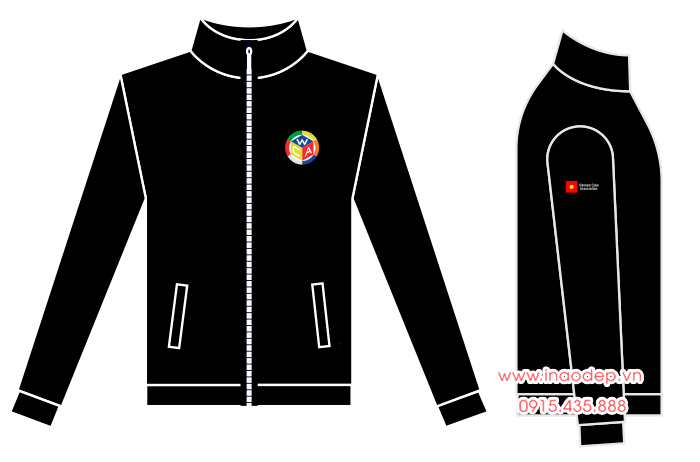 In áo gió In hình lá cờ Việt Nam với chữ Chu Tiến Đạt | In ao khoac dong phuc