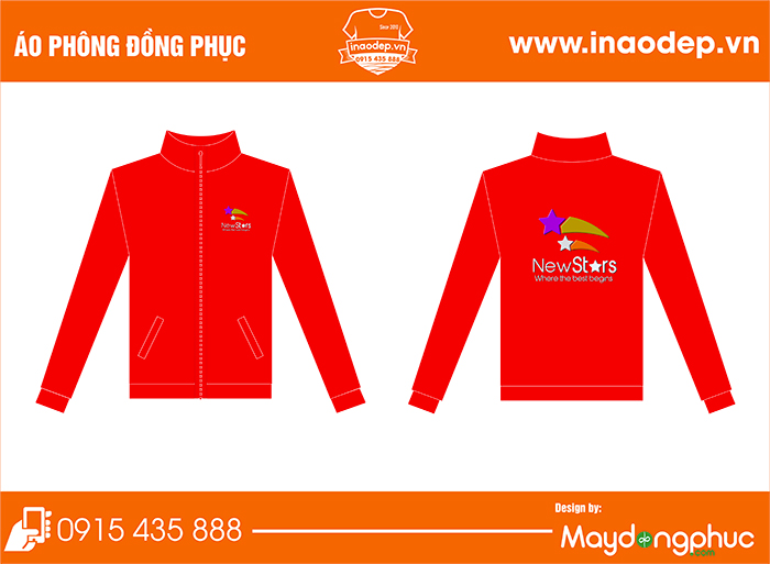 In áo gió đồng phục Công ty Newstars | In ao gio dong phuc