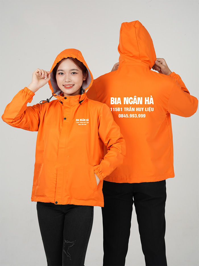 In áo gió đồng phục Bia Ngân Hà | In ao khoac gio dong phuc