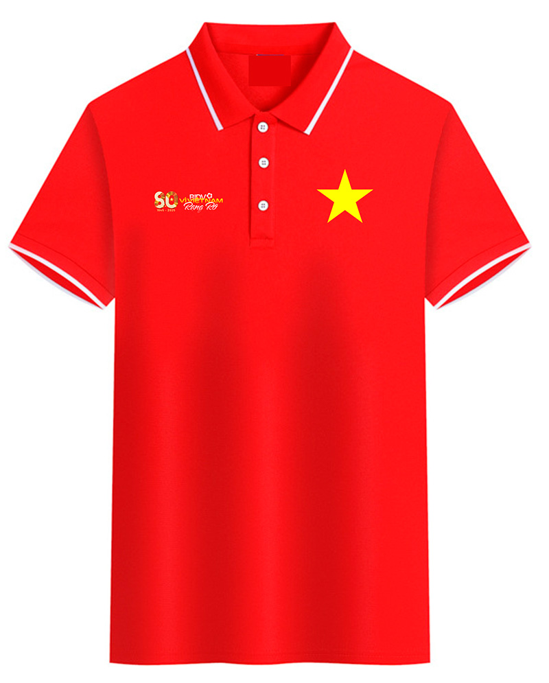 In áo cờ đỏ sao vàng BIDV - Vì Việt Nam rạng rỡ | In ao phong dong phuc