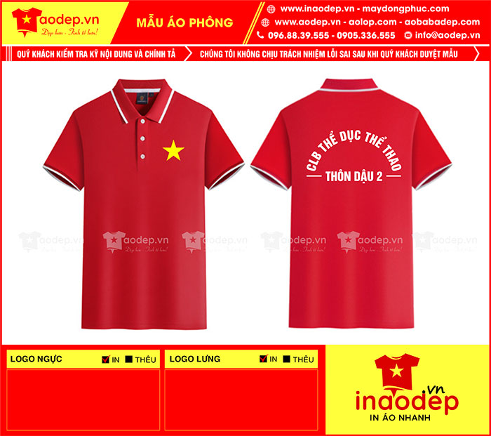 In áo phông CLB Thể dục Thể thao Thôn Dậu 2 | In ao phong dong phuc