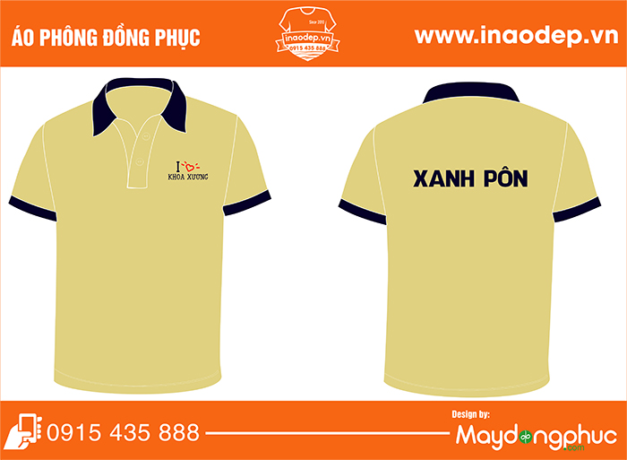 In áo phông I love Khoa Xương - Xanh Pôn | In ao phong dong phuc