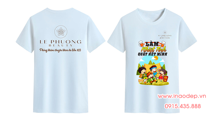 In áo phông Phòng khám chuyên khoa da liễu 103 Le Phuong Beauty | In ao phong dong phuc
