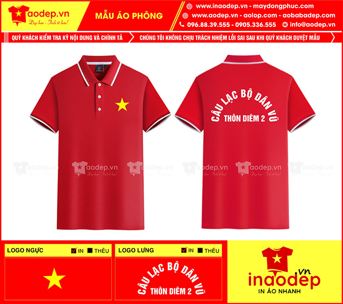 In áo phông Câu lạc bộ dân vũ Thôn Diêm 2 | In ao phong dong phuc