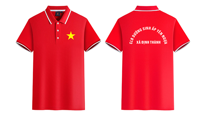 In áo phông CLB Dưỡng sinh Ấp Yên Ngựa Xã Định Thành | In ao phong dong phuc