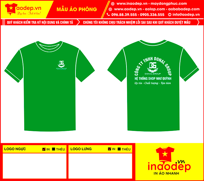 In áo phông cổ tròn Hệ thống Shop Như Quỳnh | In ao phong dong phuc