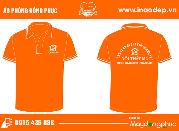 In áo phông Công ty CP ĐT & PT Kim Hoàng Thổ Nội thất M2 | In ao phong dong phuc
