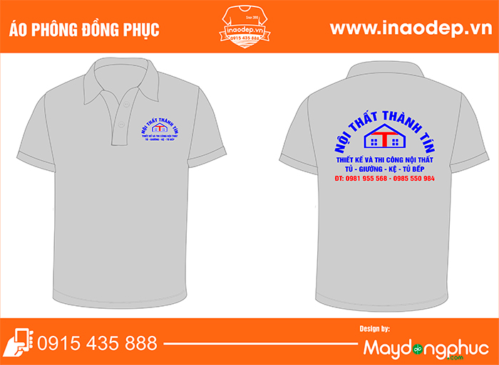 In áo phông Công ty Nội thất Thành Tín | In ao phong dong phuc