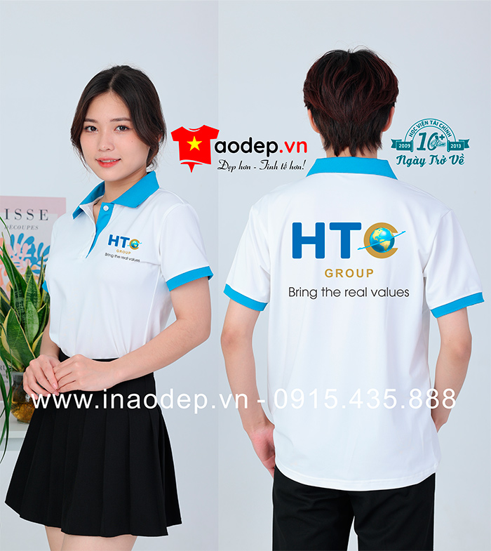 In áo phông đồng phục HTC Group | In ao phong dong phuc