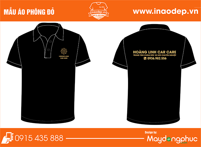 In áo phông Trung tâm hoàng Linh Car Care | In ao phong dong phuc