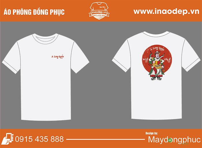 In áo phông đồng phục A Long Quán | In ao phong dong phuc