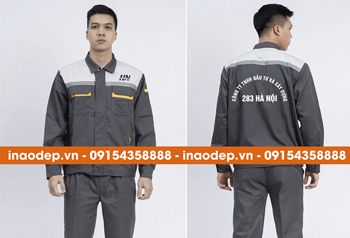 In đồng phục bảo hộ Công ty TNHH đầu tư và xây dựng 283 Hà Nội | In dong phuc bao ho