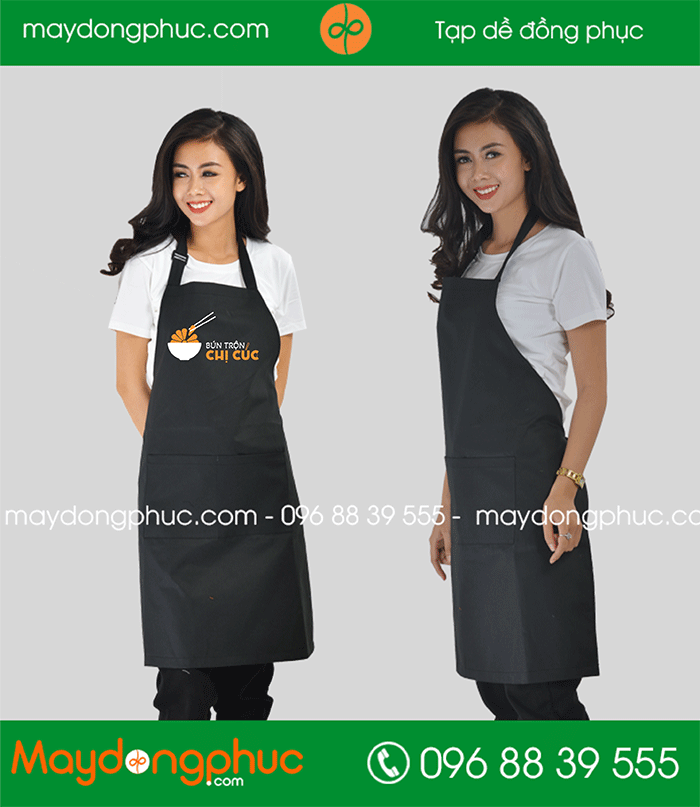 In tạp dề Quán bún trộn Chị Cúc | In tap de dong phuc