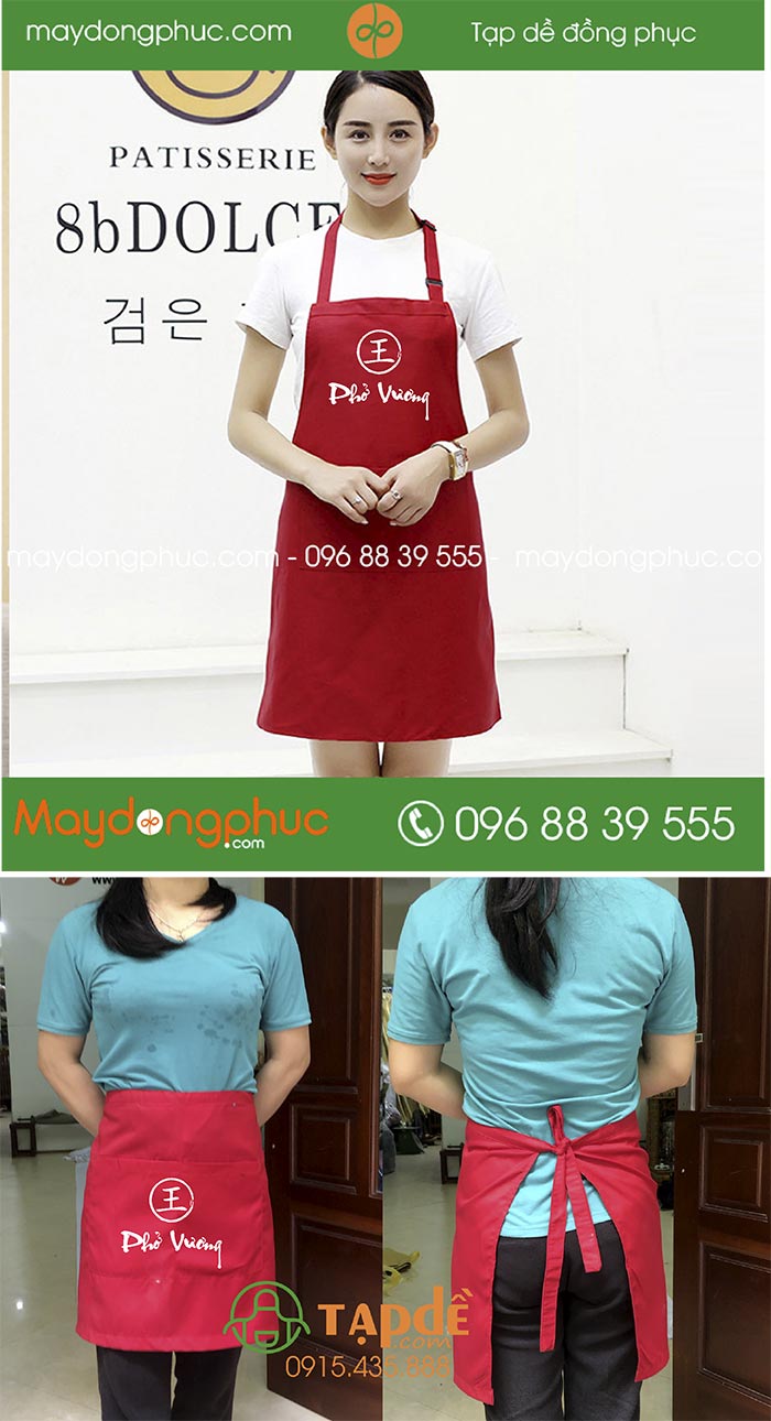 In tạp dề Quán Phở Vương | In tap de dong phuc
