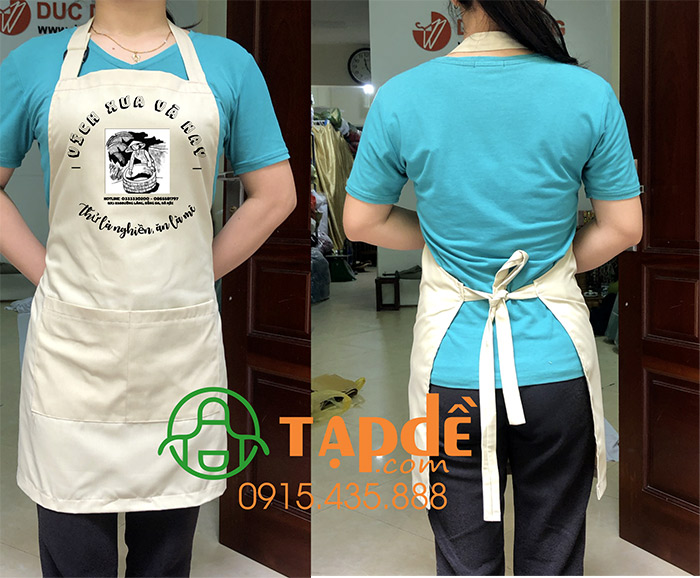 In tạp dề Quán Vích xưa và nay | In tap de dong phuc