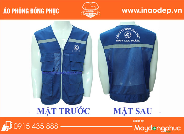 In áo gile công ty máy lọc nước Eliter | In ao gile dong phuc