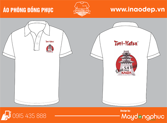 In áo phông cổ bẻ Nhà hàng Tori - Katsu Kara | In ao phong dong phuc