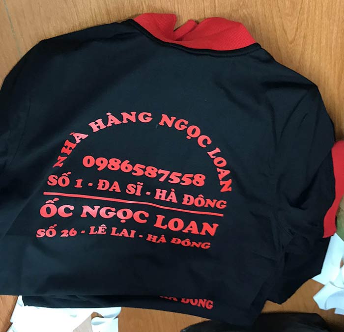 In áo phông Nhà hàng Ngọc Loan | In ao phong dong phuc