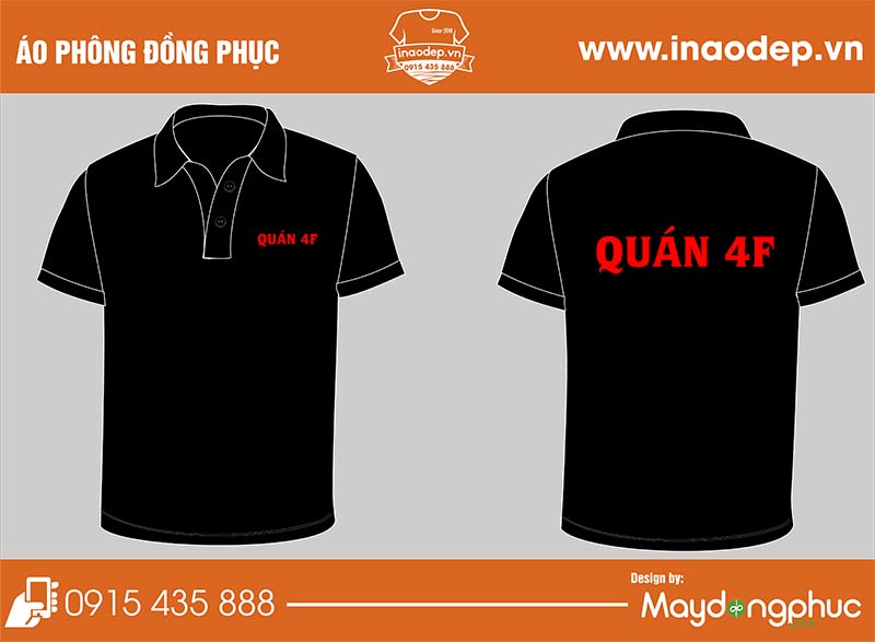 In áo phông đồng phục quán 4F | In ao phong dong phuc