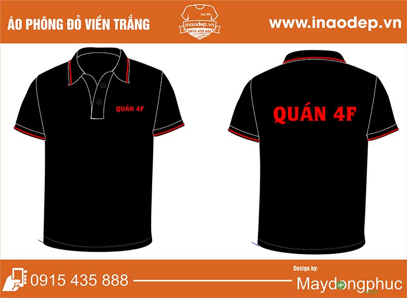 In áo phông đồng phục quán 4F | In ao phong dong phuc