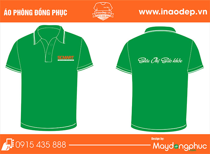 In áo siêu thị SCmart | In ao phong dong phuc