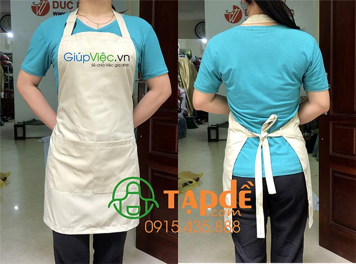 In tạp dề công ty Giupviec.vn | In tap de dong phuc