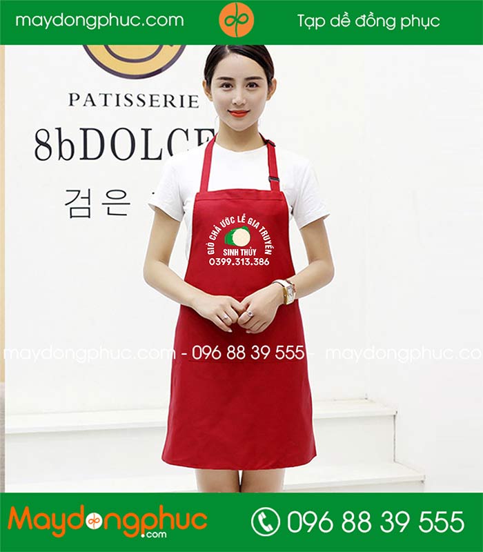 In tạp dề cửa hàng Giò chả Ước lễ gia truyền | In tap de dong phuc