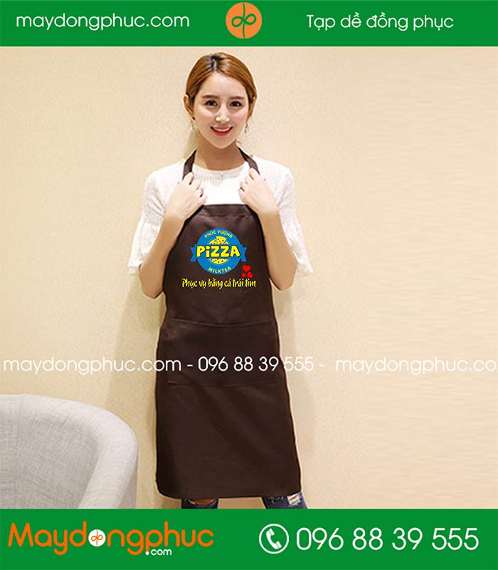In tạp dề Cửa hàng Pizza Phúc Vượng | In tap de dong phuc
