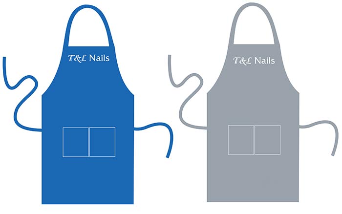 In tạp dề quán T&L Nails | In tap de dong phuc