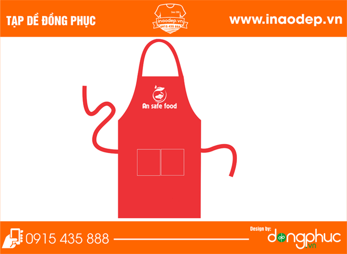 In tạp dề quán An Safe Food | In tap de