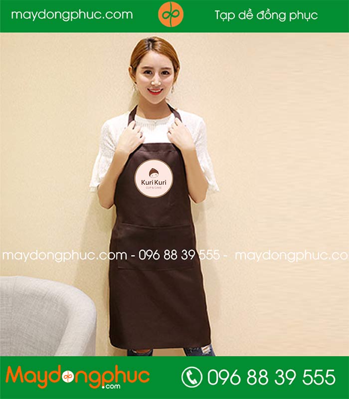 In tạp dề quán Kuri kuri cup&cofee | In tap de dong phuc