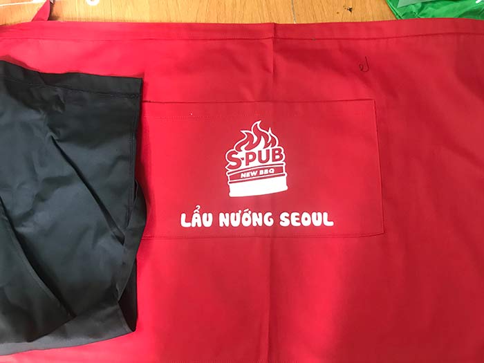 In tạp dề Quán lẩu nướng Seoul | In tap de dong phuc