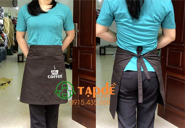 In tạp dề quán Mộc Coffee | In tap de dong phuc