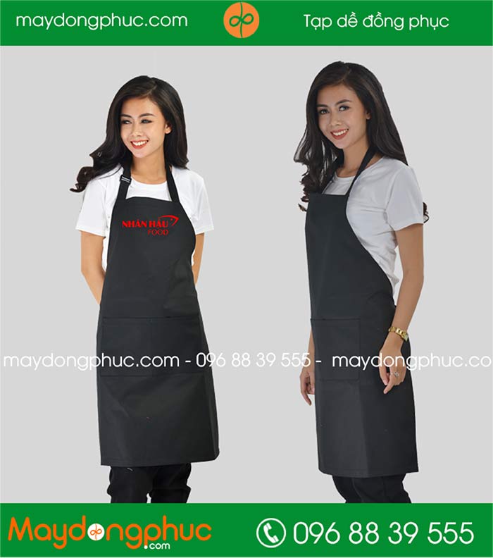 In tạp dề quán Nhân hậu Food | In tap de dong phuc