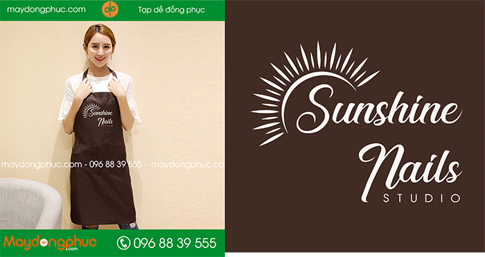 In tạp dề Studio Sunshine Nails | In tap de dong phuc